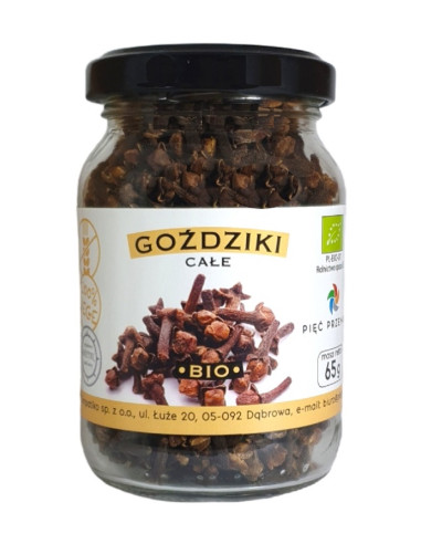 GOŹDZIKI CAŁE BEZGLUTENOWE BIO 65 g - PIĘĆ PRZEMIAN