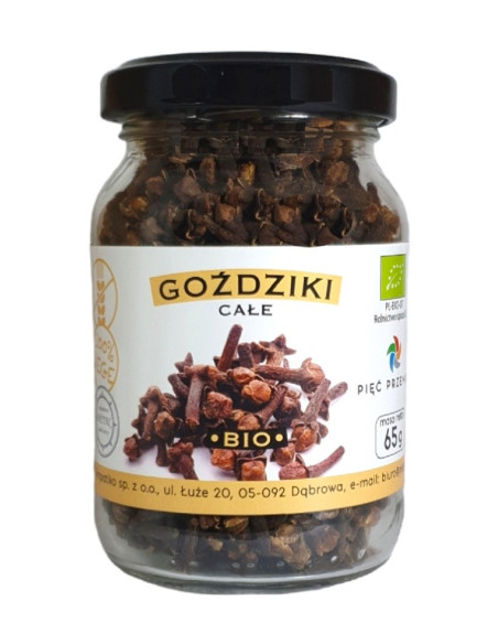 GOŹDZIKI CAŁE BEZGLUTENOWE BIO 65 g - PIĘĆ PRZEMIAN