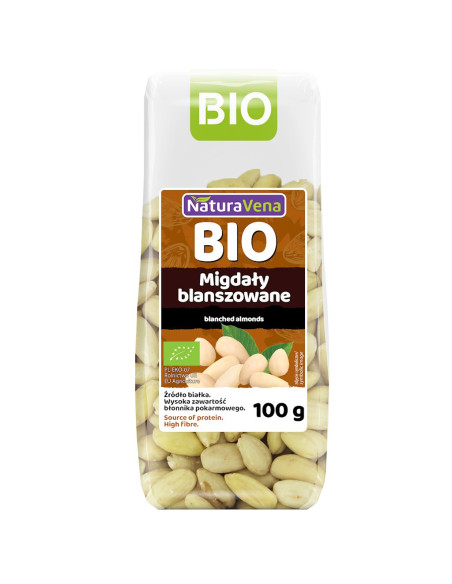 MIGDAŁY BLANSZOWANE BIO 100 g - NATURAVENA