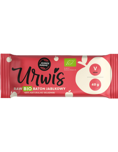BATON JABŁKOWY URWIS BEZGLUTENOWY BIO 40 g - ZMIANY ZMIANY