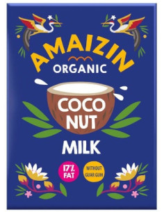 COCONUT MILK - NAPÓJ KOKOSOWY BEZ GUMY GUAR (17 % TŁUSZCZU) BIO 500 ml (KARTON) - AMAIZIN