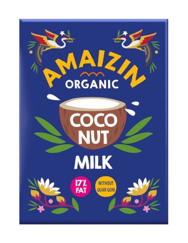 COCONUT MILK - NAPÓJ KOKOSOWY BEZ GUMY GUAR (17 % TŁUSZCZU) BIO 500 ml (KARTON) - AMAIZIN