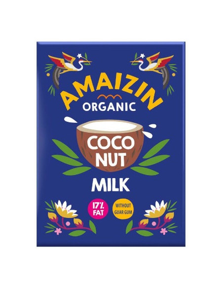 COCONUT MILK - NAPÓJ KOKOSOWY BEZ GUMY GUAR (17 % TŁUSZCZU) BIO 500 ml (KARTON) - AMAIZIN