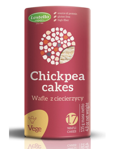 WAFLE Z CIECIERZYCY BEZGLUTENOWE 135 g - LESTELLO