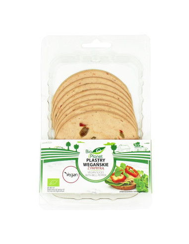 PLASTRY WEGAŃSKIE Z PAPRYKĄ BIO 100 g - BIO PLANET
