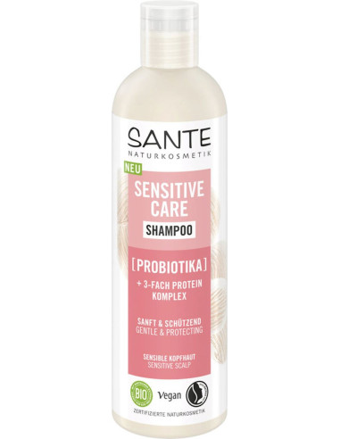 SZAMPON DELIKATNY DO WRAŻLIWEJ SKÓRY GŁOWY PROBIOTYK I POTRÓJNY KOMPLEKS PROTEINOWY ECO 250 ml - SANTE