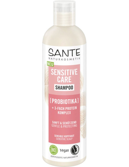SZAMPON DELIKATNY DO WRAŻLIWEJ SKÓRY GŁOWY PROBIOTYK I POTRÓJNY KOMPLEKS PROTEINOWY ECO 250 ml - SANTE