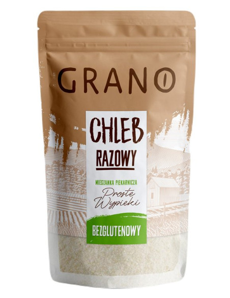 MIESZANKA DO WYPIEKU CHLEBA RAZOWEGO BEZGLUTENOWA 500 g - GRANO