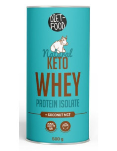 BIAŁKO SERWATKOWE Z MCT KETO (IZOLAT WPI 90) 500 g - DIET-FOOD