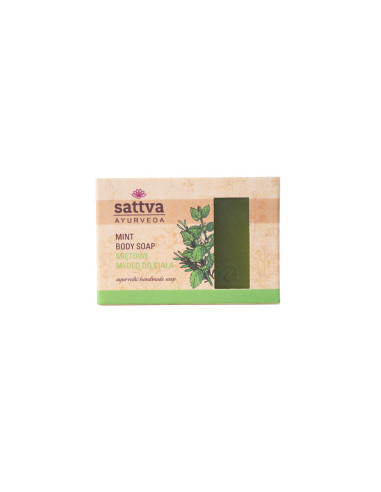 MYDŁO W KOSTCE DO CIAŁA MIĘTA 125 g - SATTVA (AYURVEDA)