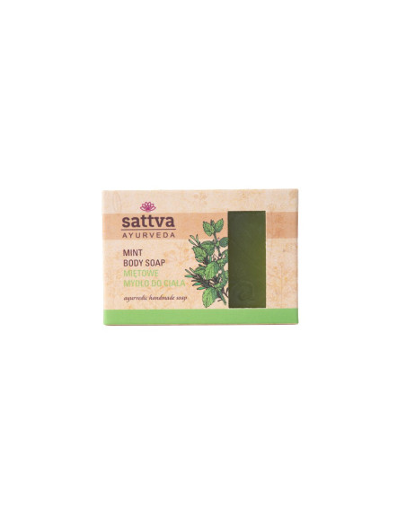 MYDŁO W KOSTCE DO CIAŁA MIĘTA 125 g - SATTVA (AYURVEDA)