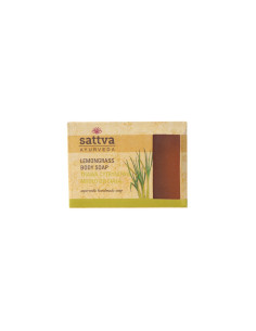 MYDŁO W KOSTCE DO CIAŁA TRAWA CYTRYNOWA 125 g - SATTVA (AYURVEDA)