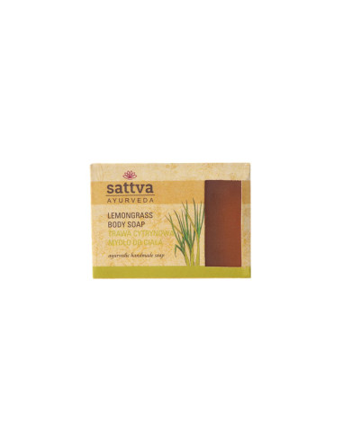 MYDŁO W KOSTCE DO CIAŁA TRAWA CYTRYNOWA 125 g - SATTVA (AYURVEDA)