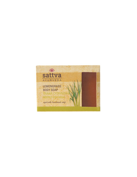 MYDŁO W KOSTCE DO CIAŁA TRAWA CYTRYNOWA 125 g - SATTVA (AYURVEDA)