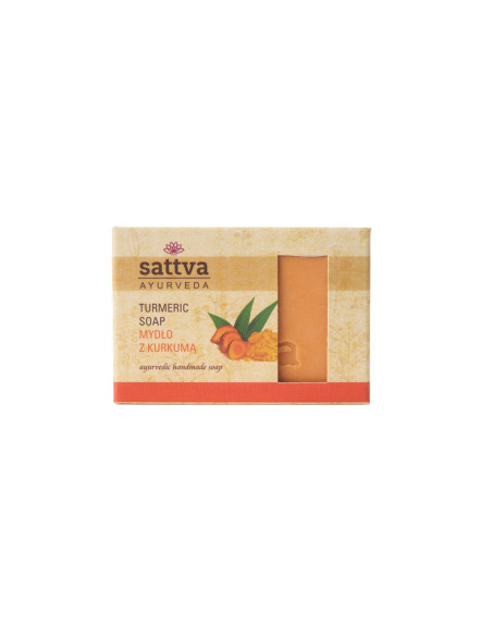 MYDŁO W KOSTCE DO CIAŁA KURKUMA 125 g - SATTVA (AYURVEDA)