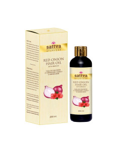 OLEJEK DO WŁOSÓW Z CZERWONEJ CEBULI Z HIBISKUSEM 200 ml - SATTVA (AYURVEDA)