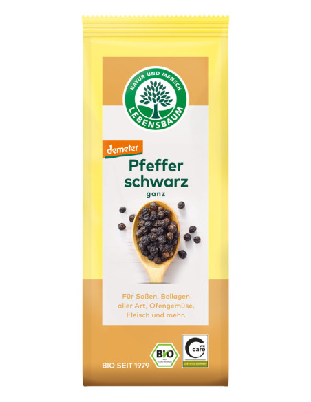 PIEPRZ CZARNY ZIARNISTY DEMETER BIO 50 g - LEBENSBAUM