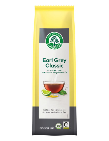 HERBATA CZARNA LIŚCIASTA EARL GREY BIO 100 g - LEBENSBAUM