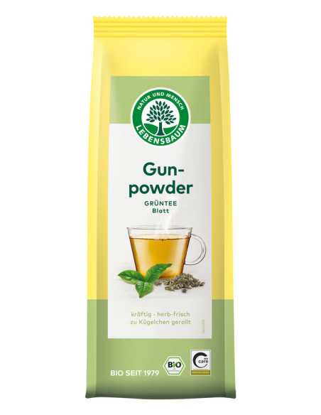 HERBATA ZIELONA LIŚCIASTA GUNPOWDER BIO 100 g - LEBENSBAUM