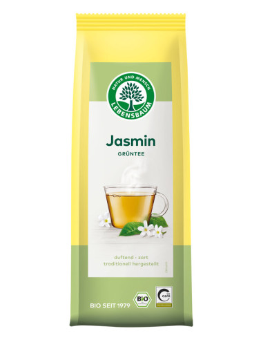 HERBATA ZIELONA LIŚCIASTA JAŚMINOWA BIO 75 g - LEBENSBAUM