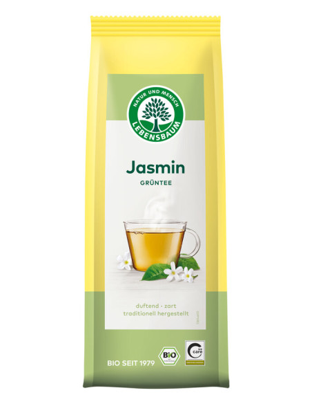HERBATA ZIELONA LIŚCIASTA JAŚMINOWA BIO 75 g - LEBENSBAUM