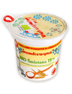 ŚMIETANA 18 % BIO 280 g - ŁEMKOWYNA 2