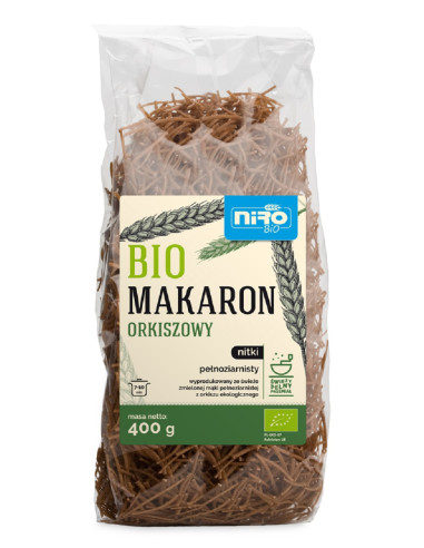 MAKARON (ORKISZOWY RAZOWY) NITKI BIO 400 g - NIRO