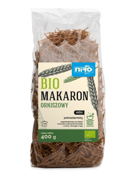 MAKARON (ORKISZOWY RAZOWY) NITKI BIO 400 g - NIRO