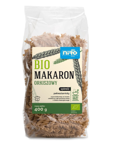 MAKARON (ORKISZOWY RAZOWY) ŚWIDERKI BIO 400 g - NIRO