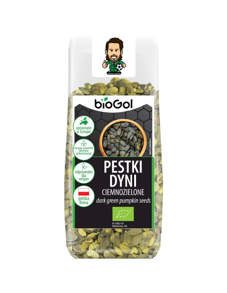 PESTKI DYNI CIEMNOZIELONE (UPRAWIANE W EUROPIE) BIO 150 g - BIOGOL