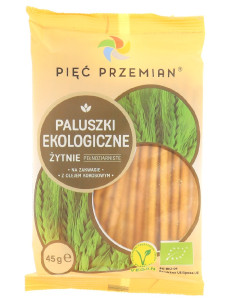 PALUSZKI ŻYTNIE PEŁNOZIARNISTE BIO 45 g - PIĘĆ PRZEMIAN