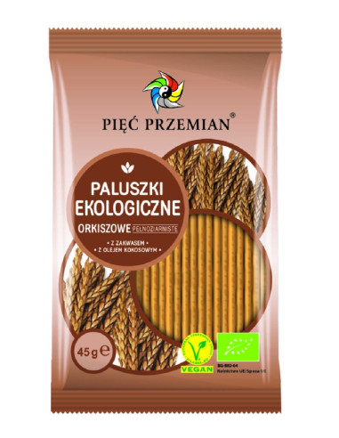PALUSZKI ORKISZOWE PEŁNOZIARNISTE BIO 45 g - PIĘĆ PRZEMIAN