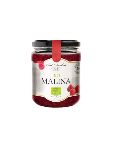 MALINA 80 % Z CUKREM TRZCINOWYM BIO 270 g - SAD DANKÓW