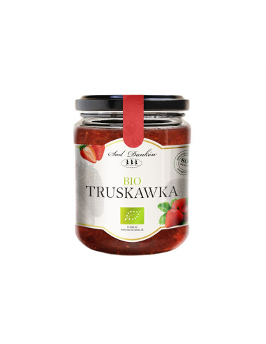 TRUSKAWKA 80 % Z CUKREM TRZCINOWYM BIO 270 g - SAD DANKÓW