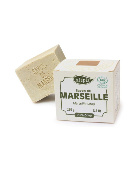 MYDŁO MARSYLSKIE W KOSTCE OLIWKOWE ECO 200 g - ALEPIA