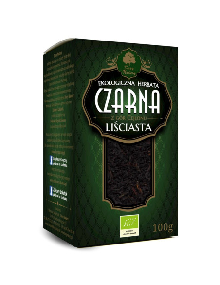 HERBATA CZARNA LIŚCIASTA BIO 100 g - DARY NATURY