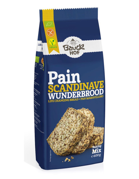 MIESZANKA DO WYPIEKU CHLEBA WIELOZIARNISTEGO BEZGLUTENOWA (SKANDYNAWSKA) BIO 600 g - BAUCK MUHLE (BAUCK HOF)