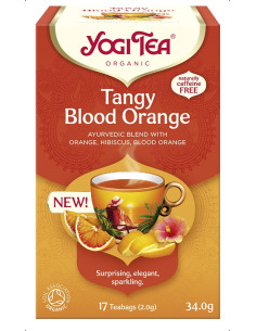 HERBATKA ORZEŹWIAJĄCA CZERWONA POMARAŃCZA (TANGY BLOOD ORANGE) BIO (17 x 2 g) 34 g - YOGI TEA