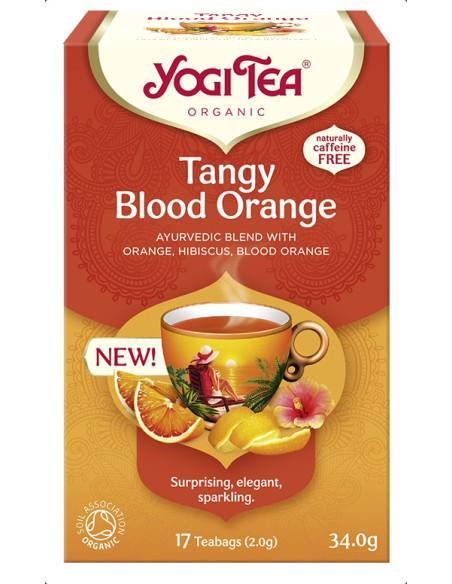 HERBATKA ORZEŹWIAJĄCA CZERWONA POMARAŃCZA (TANGY BLOOD ORANGE) BIO (17 x 2 g) 34 g - YOGI TEA