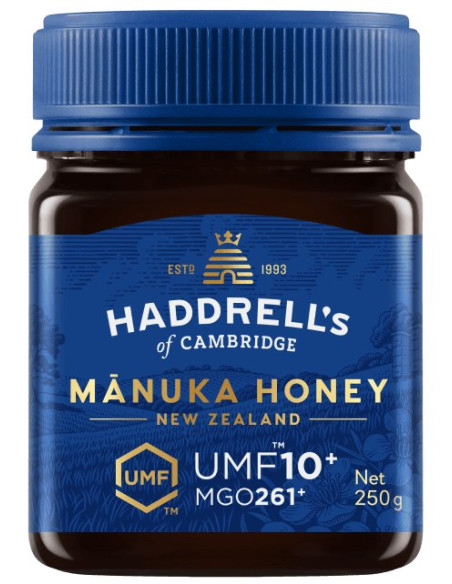 MIÓD MANUKA MGO 261+ UMF 10+ 250 g - HADDRELL'S OF CAMBRIDGE