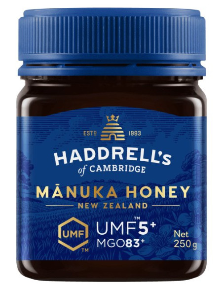 MIÓD MANUKA MGO 83+ UMF 5+ 250 g - HADDRELL'S OF CAMBRIDGE