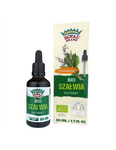 EKSTRAKT Z SZAŁWII W KROPLACH BIO 50 ml - ROYAL BRAND