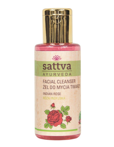ŻEL DO MYCIA TWARZY RÓŻA INDYJSKA 100 ml - SATTVA (AYURVEDA)