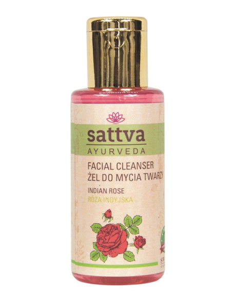 ŻEL DO MYCIA TWARZY RÓŻA INDYJSKA 100 ml - SATTVA (AYURVEDA)