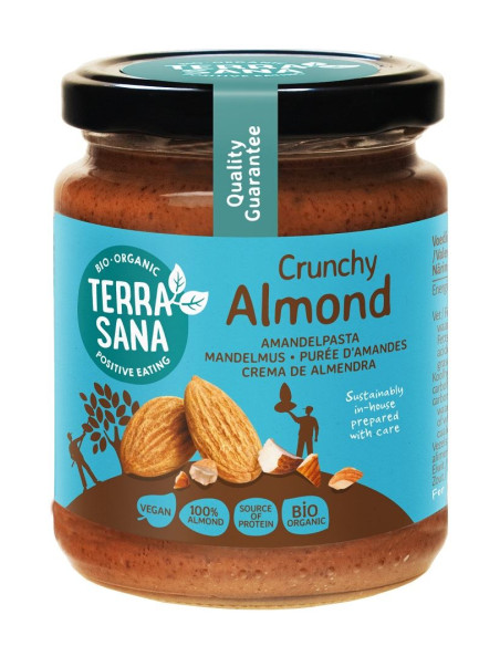 KREM Z MIGDAŁÓW PRAŻONYCH 100 % CRUNCHY BIO 250 g - TERRASANA