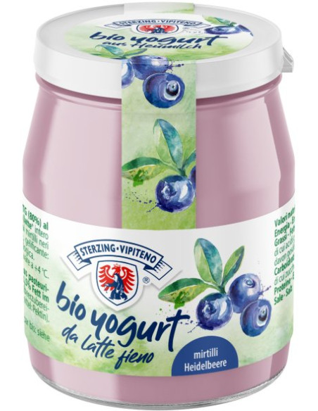 JOGURT BORÓWKOWY Z MLEKA SIENNEGO BEZGLUTENOWY BIO 150 g (SŁOIK) - STERZING-VIPITENO