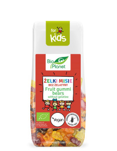 ŻELKI MISIE BEZ ŻELATYNY BEZGLUTENOWE BIO 100 g - BIO PLANET FOR KIDS
