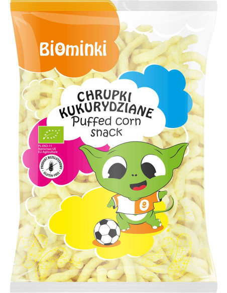 CHRUPKI KUKURYDZIANE BEZGLUTENOWE BIO 150 g - BIOMINKI