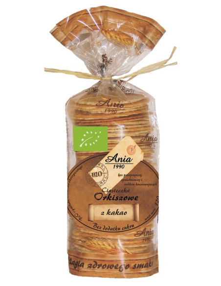 CIASTKA ORKISZOWE Z KAKAO BEZ DODATKU CUKRÓW BIO 120 g - BIO ANIA