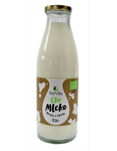 MLEKO ŚWIEŻE 3,9 % BIO 750 ml - TURVITA
